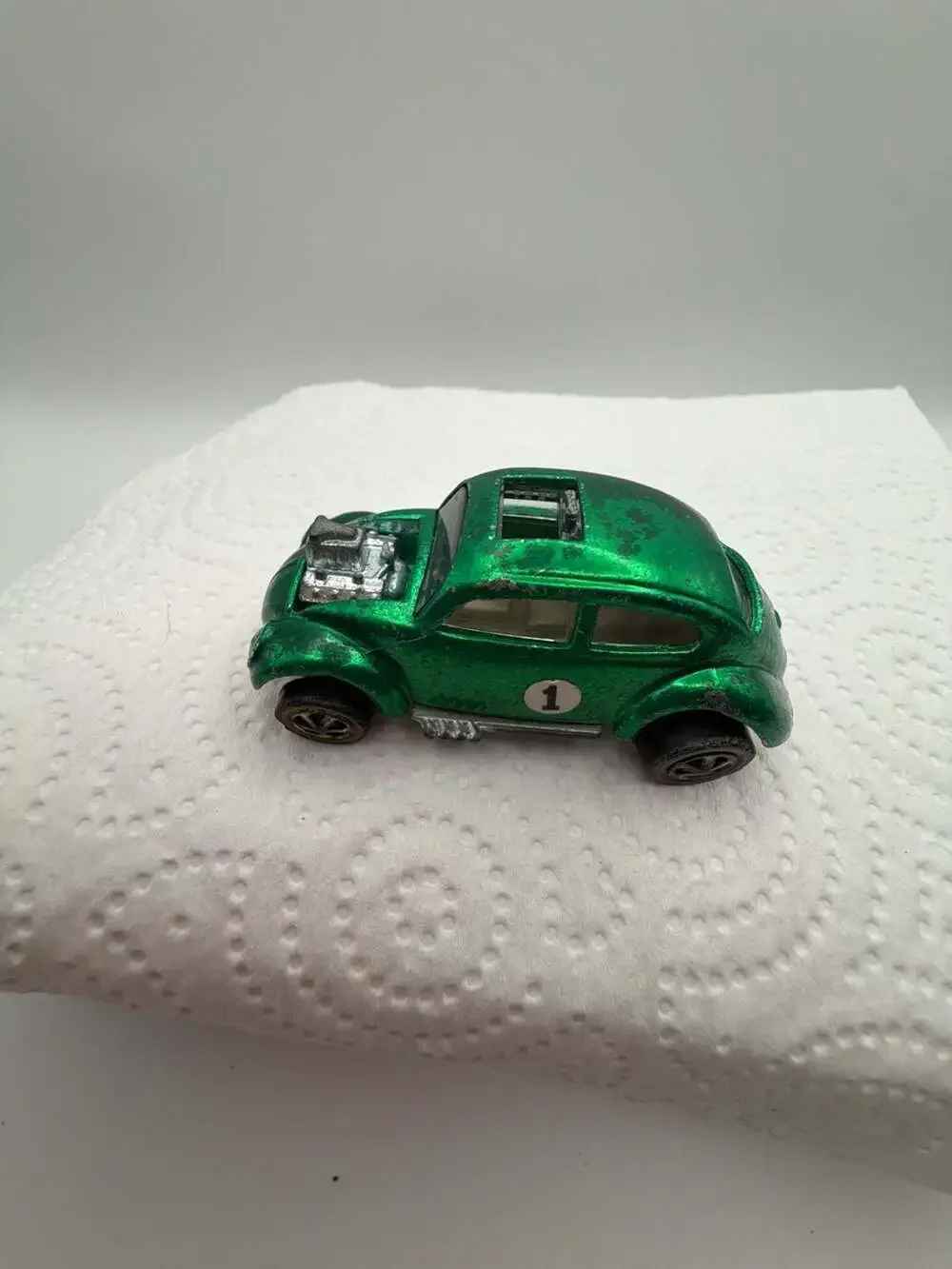 Vintage 1967 Hot Wheels Redline Custom Volkswagen Green Bug